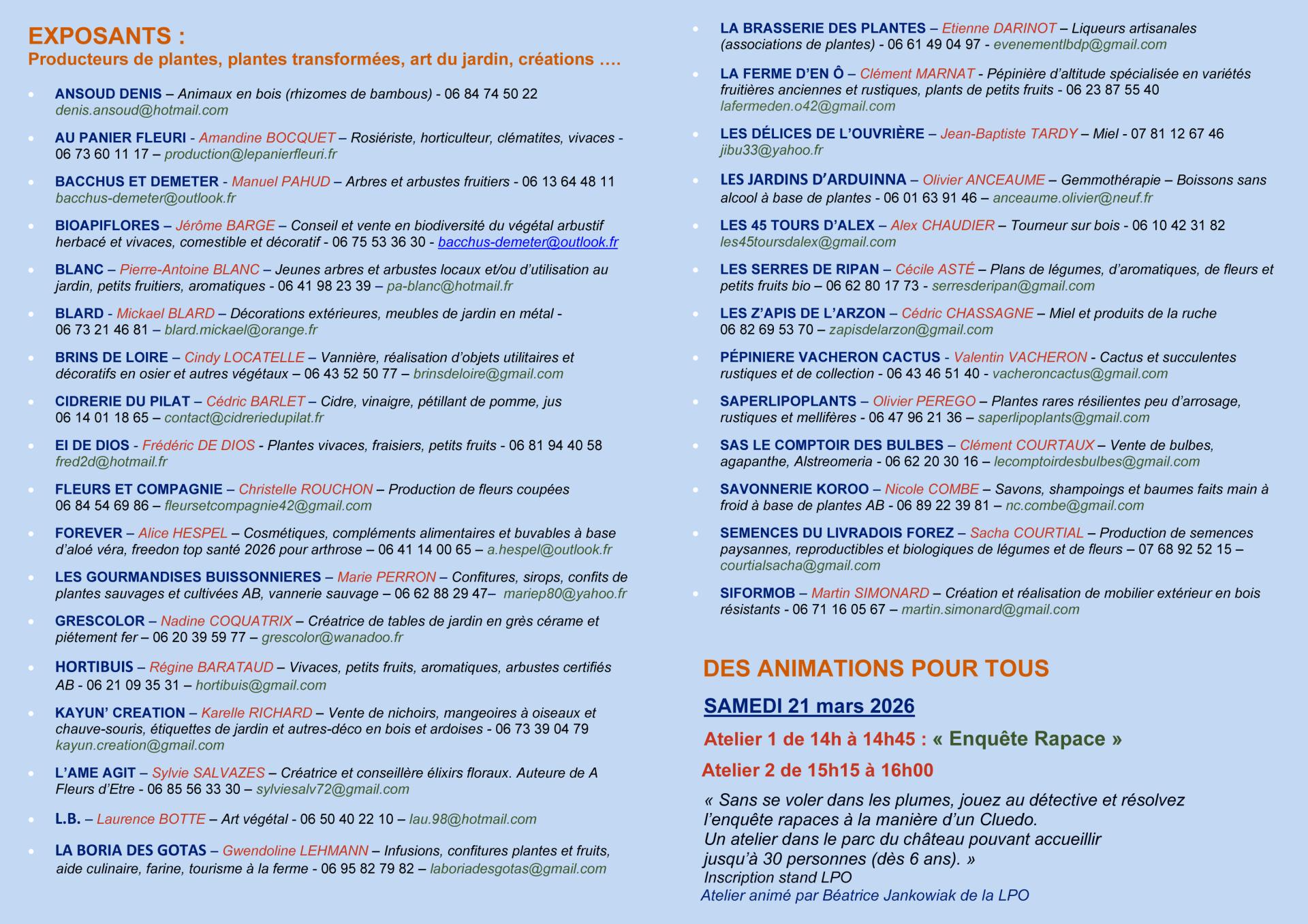 Programme complet 2026 2